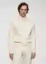 Buzo Jersey Marías Off White Talla L Hombre Mango