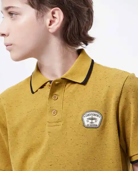 Camiseta Detail Knob Neps Amarillo Ópaco Oscuro 12 Chevignon