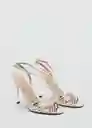 Sandalias Nota Plata Talla 39 Mujer Mango