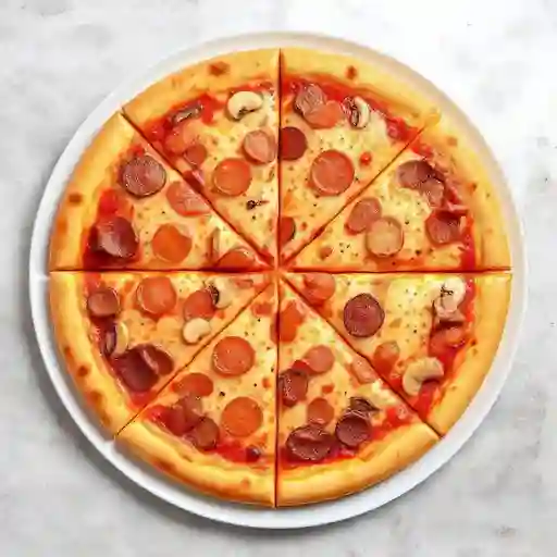 Pizza Carnes Mixtas Mediana con Borde