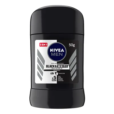 Nivea Men Desodorante Invisible Black & White Original en Barra