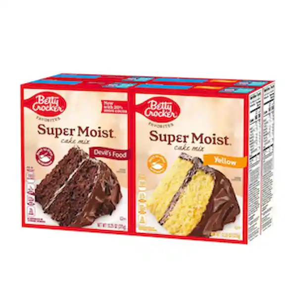 Betty Crocker Mezcla Para Preparar Tortas Húmedas de Vainilla