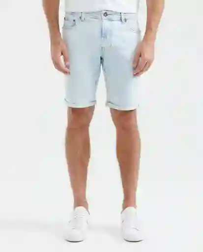 Bermuda Masculino Azul Cristalino Claro Talla 32 Chevignon