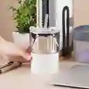 Taza de Cerámica Con Pitillo Serie Silver Grey Miniso