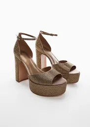 Sandalias Simer Cobre Talla 39 Mujer Mango