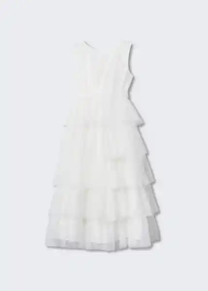 Vestido Blanca Blanco Talla 10 Niñas Mango