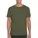 Gildan Camiseta Ring Spun su Adulto Verde Militar Talla L