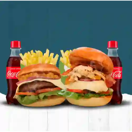 Combo Parejas Hamburguesa Moca y Premium