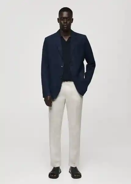 Blazer Americana Delave Navy Talla 50 Hombre Mango