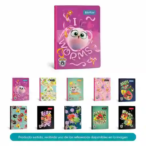 Keepermate Cuaderno 1 Materia Cosido Cuadriculado Angry Birds