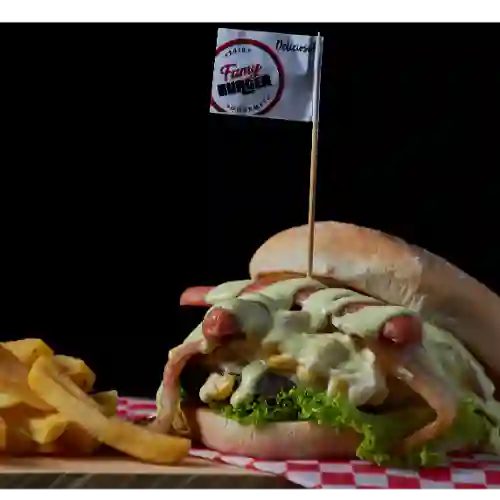 Ranchera Burger + Papas a la Francesa
