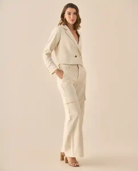Pantalón Crudo Novia Claro Talla 6 433G021 Esprit