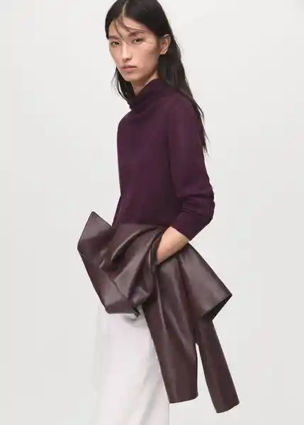 Jersey Triangle Vino Talla XS Mujer Mango