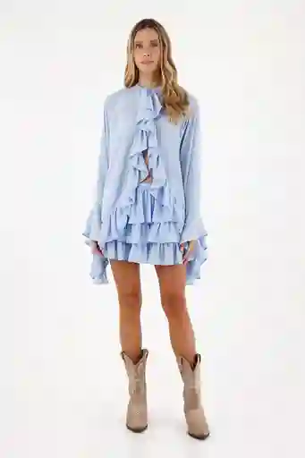 Camisa Aurea Azul Talla 02 M