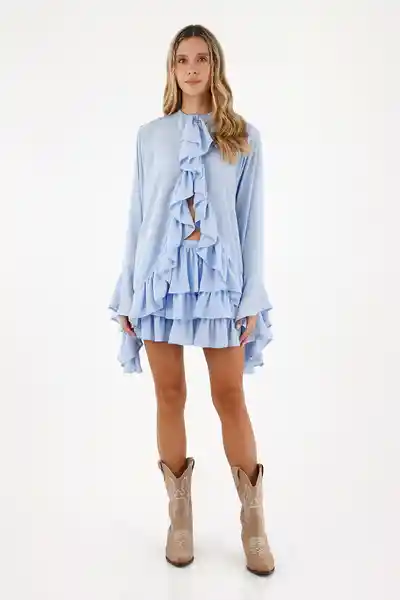 Camisa Aurea Azul Talla 02 M