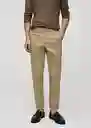 Pantalón Dublino Khaki Talla 40 Hombre Mango