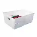 Caja Calada Tejido Con Tapa Bicolor