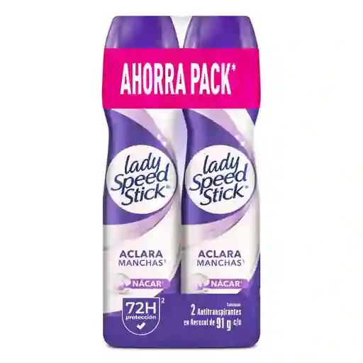 Desodorante Mujer Lady Speed Stick Derma + Aclarado 91 g x 2 Und