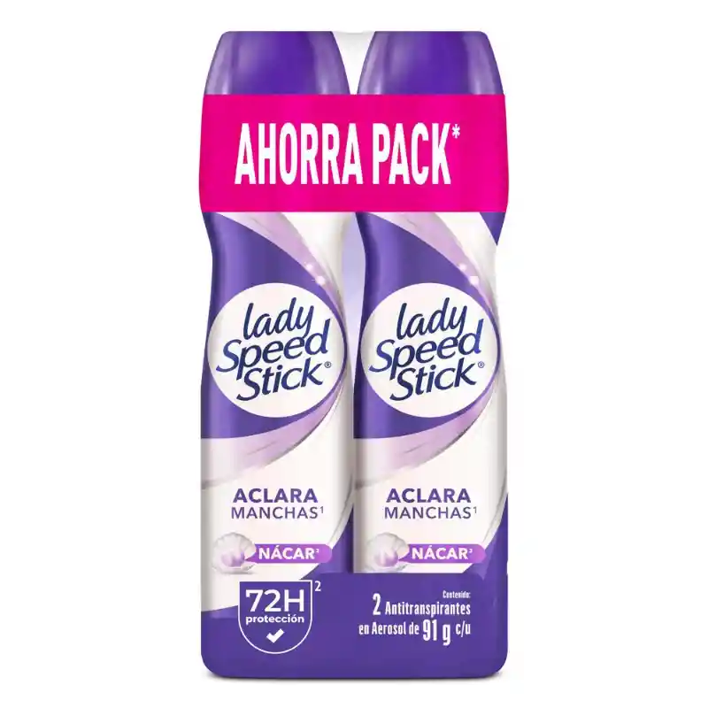 Desodorante Mujer Lady Speed Stick Derma + Aclarado 91 g x 2 Und