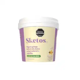 Yogurt Griego Sketos Entero Sin Dulce Sabor a Vainilla (1000 Gr)