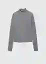 Jersey Percebe Gris Medio Vigore Talla M Mujer Mango