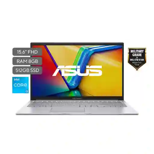 Computador Portátil Asus Vivobook 15 X1504va-nj015w - Intel Core I3 13th - 8gb Ram - 512gb Ssd - Gris - 15.6" - Mililtary Grade Edicion