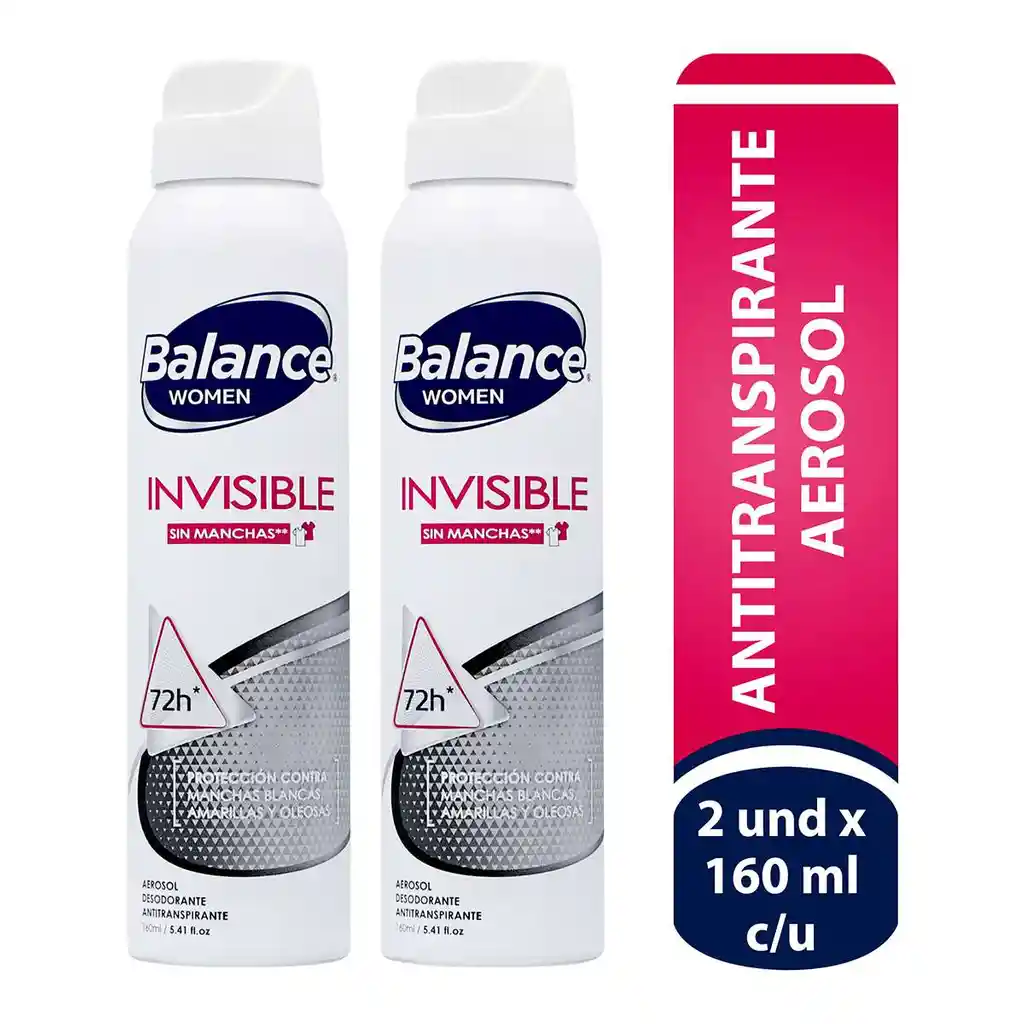 Balance Desodorante Antitranspirante Invisible sin Manchas