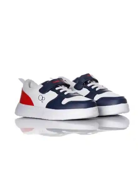 Ocean Pacific Tenis de Niño Color Blanco / Azul Talla 29