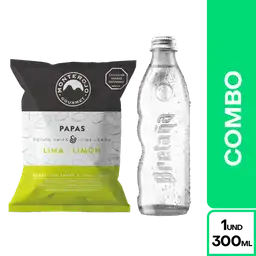 Combo Papa Lima Limón + Bretaña Soda Bretana Vidrio 300 mL