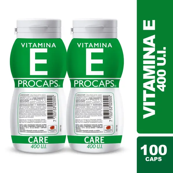 Vitamina E Procaps400 U.I. En Capsulas Blandas