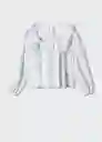 Blusa Mina Blanco Talla 14 Niñas Mango
