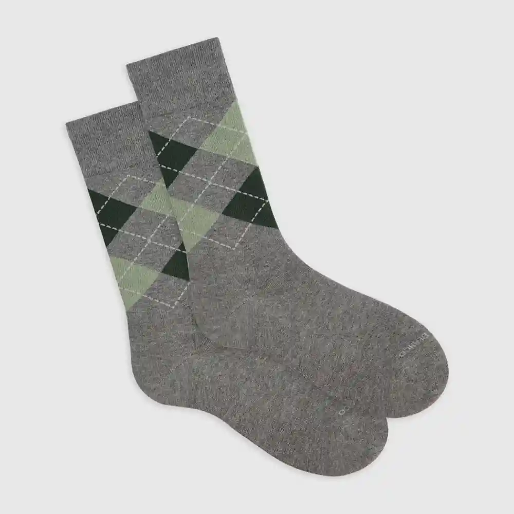 Medias Casual Largo Tradicional Masculino Ruli Punto Blanco Talla 10-12