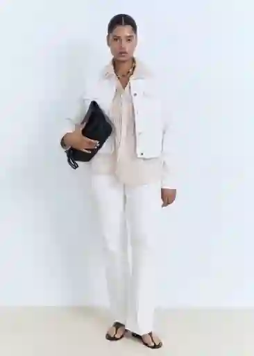 Chaqueta Cazadora Newvicky Blanco Talla S Mujer Mango