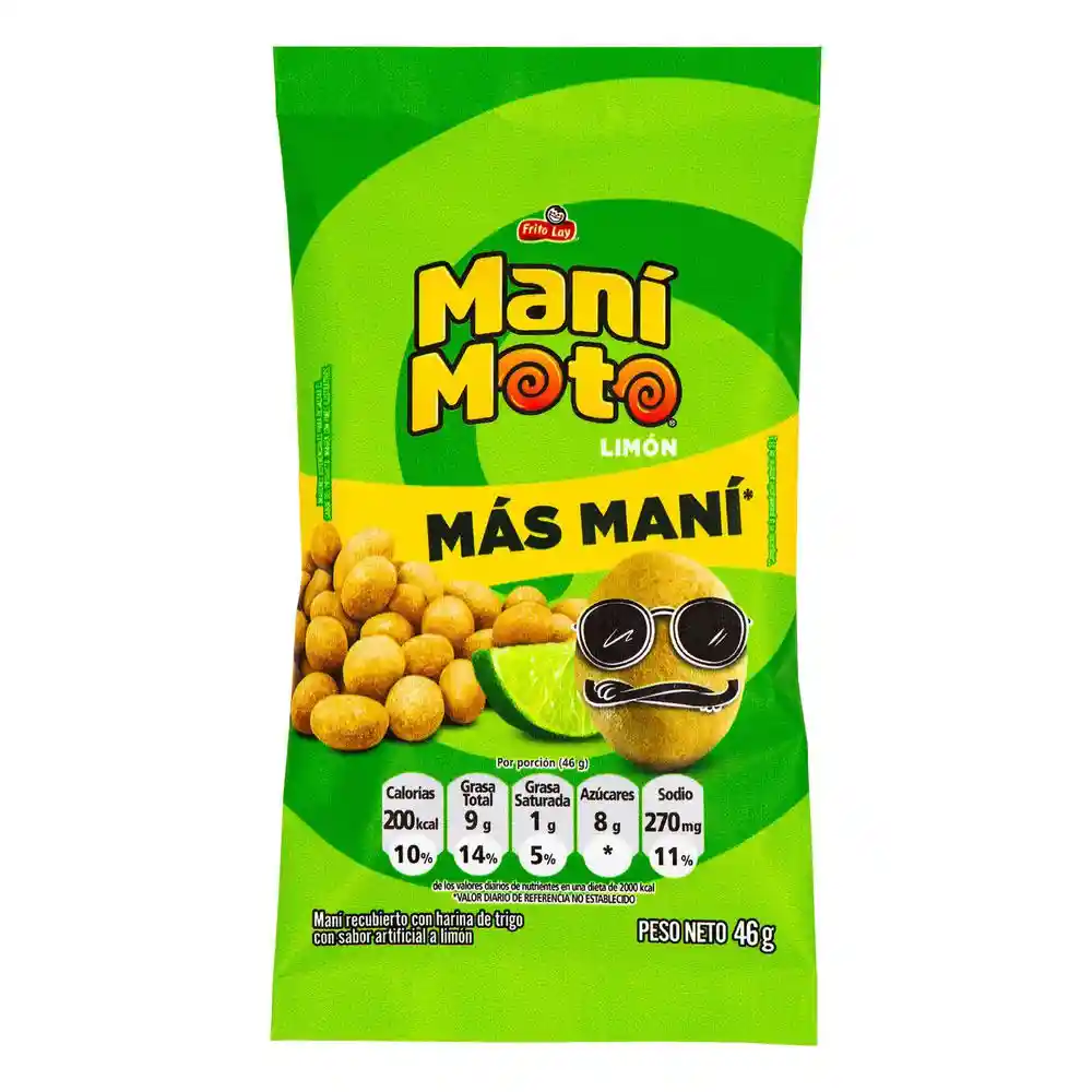 Mani Moto Maní Recubierto con Harina de Trigo Sabor Limón