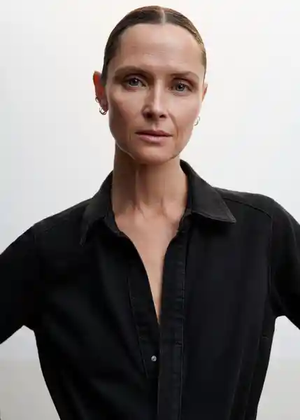 Enterizo Mono Carmela Tejano Negro Talla XL Mujer Mango