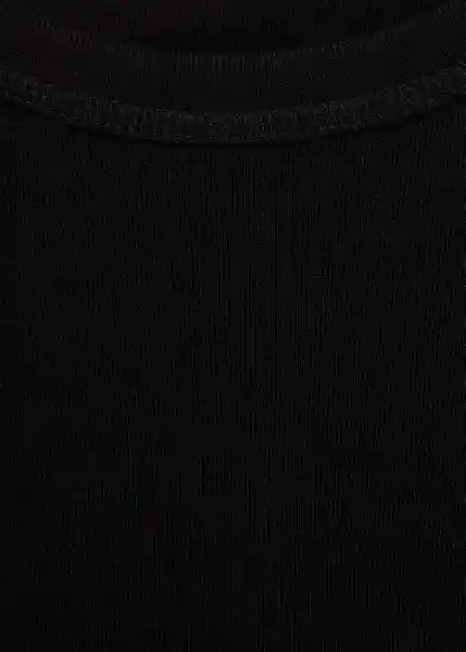 Camiseta Eni Negro Talla M Mujer Mango