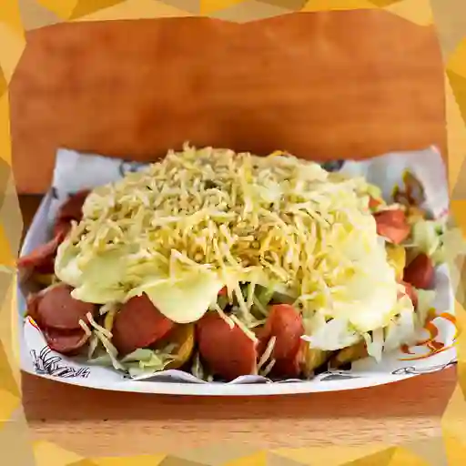 Salchipapa tradicional personal