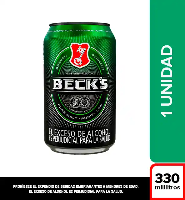 Beck's Cerveza Pura Malta Germany Lata