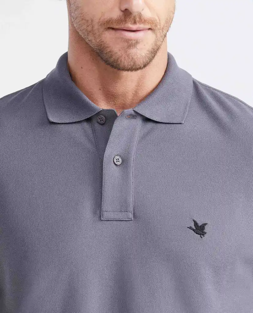 Camiseta Polo Classic Hombre Gris Imán Oscuro S Chevignon