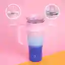 Vaso de Acero Con Pitillo Menta y Azul y Rosa 1600 mL Miniso