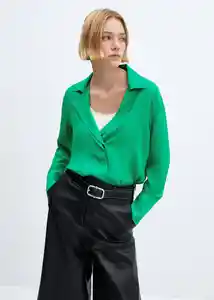 Camisa Monsoon Verde Talla L Mujer Mango