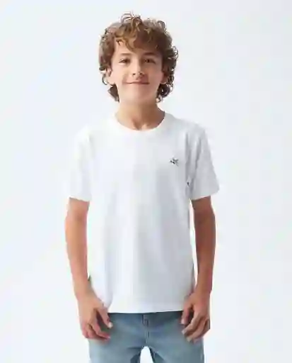 Basic T-shirt M/c Blanco 0 Claro Talla 14 Niño Chevignon