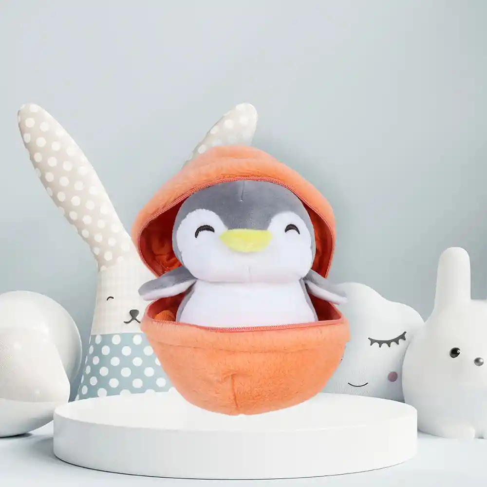 Miniso Peluche Blind Box Sorpresa Fruit Series Penguin Naranja