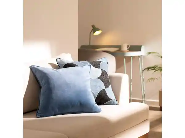 Funda de Cojín Velvet Azul Rey 45 x 45 Casaideas