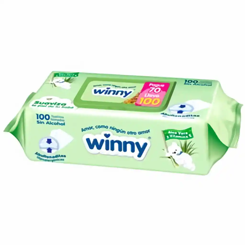 Winny Pañitos Húmedos para Bebé con Aloe Vera