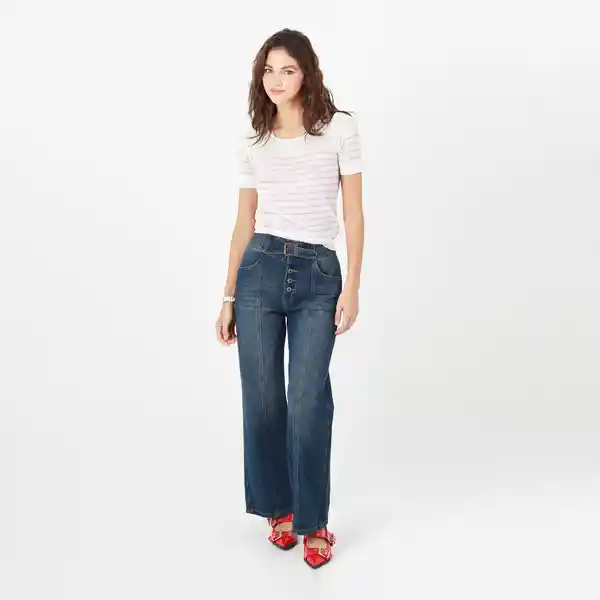 Camiseta Cuello Redondo Manga Corta Morado Talla XS 683739