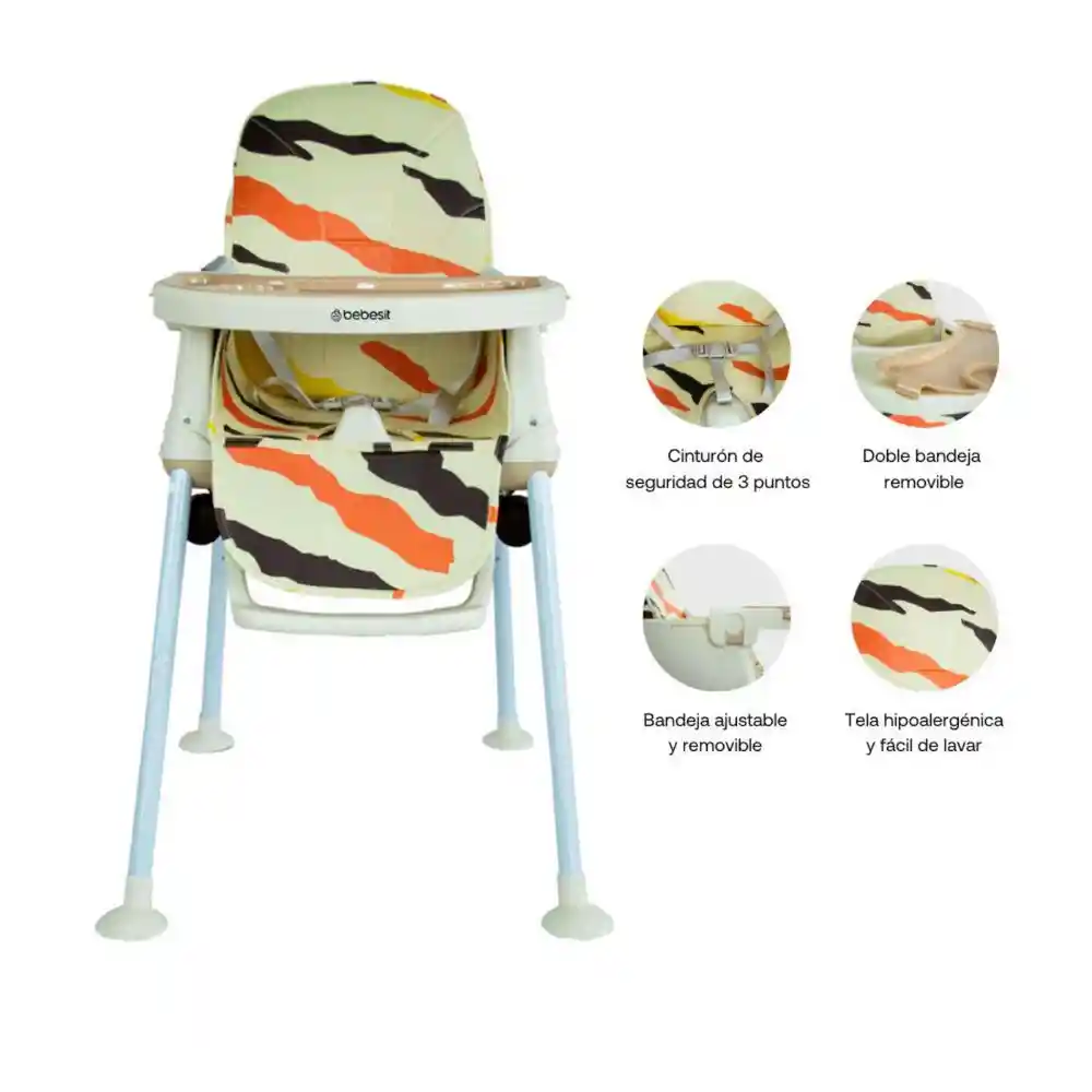 Silla Comedor 3 en 1 Smart Beige Bebesit Yy22qbg