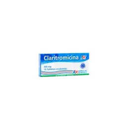 Claritromicina (500 mg) 10 Tabletas