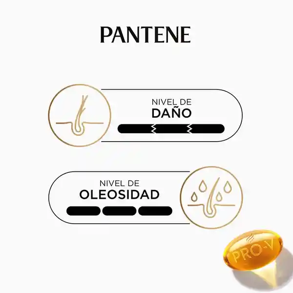 PANTENE Shampoo para cabello dañado Pantene Fuerza y Reconstrucción con Pro-vitaminas Proteínas y Aceite de Argán 200 ml