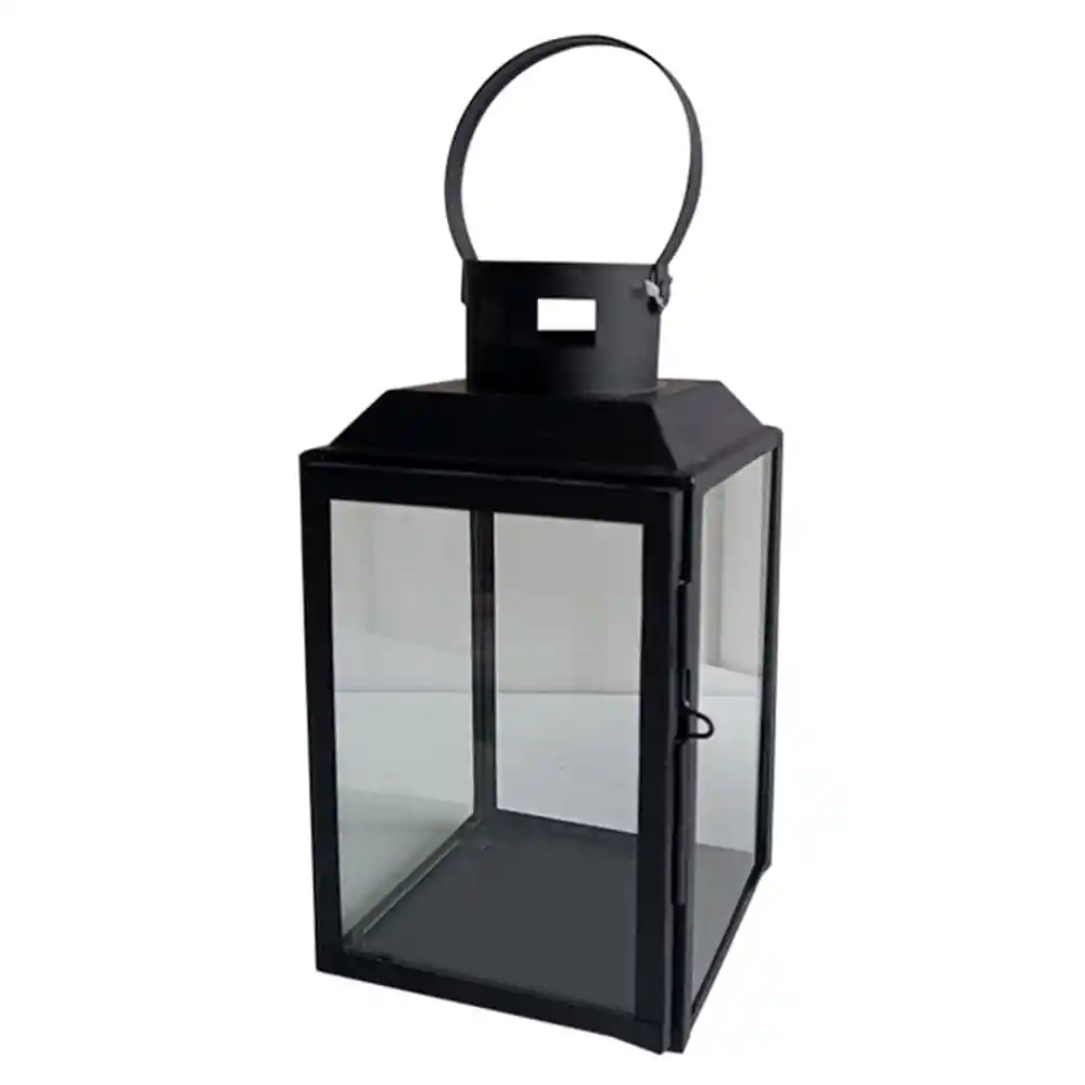 Marres Farol Vidrio/metal Negro 24.5 X 13.5 Cm